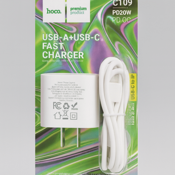 C109/USB C TO IP/PD 20W FAST CHARGING