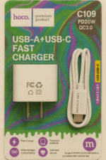 C109/PD 20W/USB-A+USB-C/ C TO C CABEL WITH TWO PORT