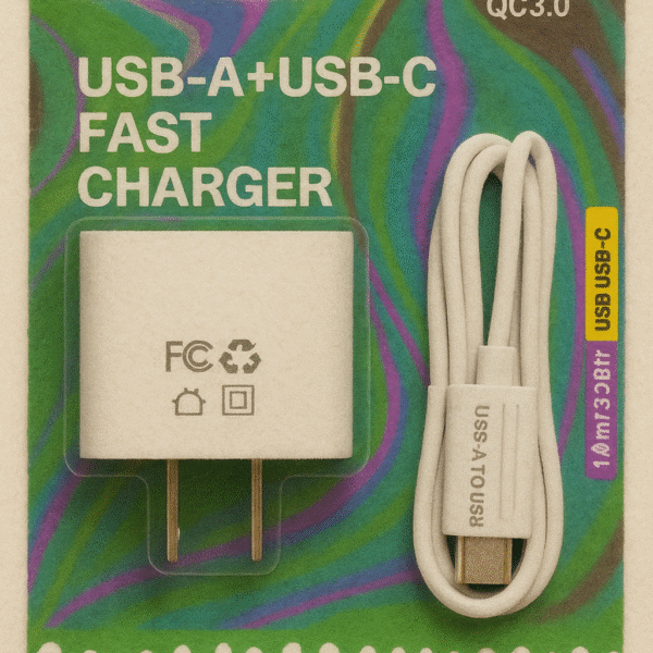 C109/PD 20W/USB-A+USB-C/ C TO C CABEL WITH TWO PORT